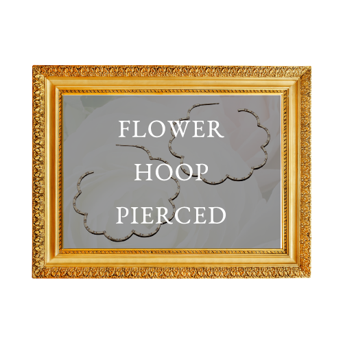 FLOWER HOOP PIERCED